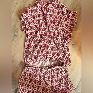 Rollar rabbit pink monkey pijamas set